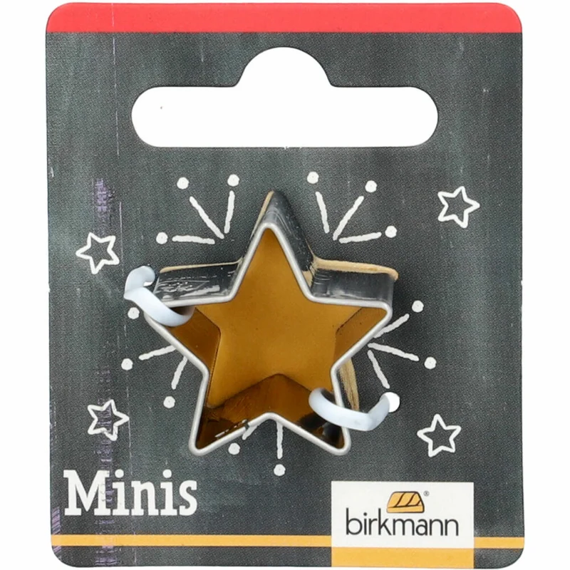 Birkmann Mini-Ausstechform Stern, Ausstecher, Plätzchenform, Keks, Plätzchen, Edelstahl, 2.5 cm, 152915