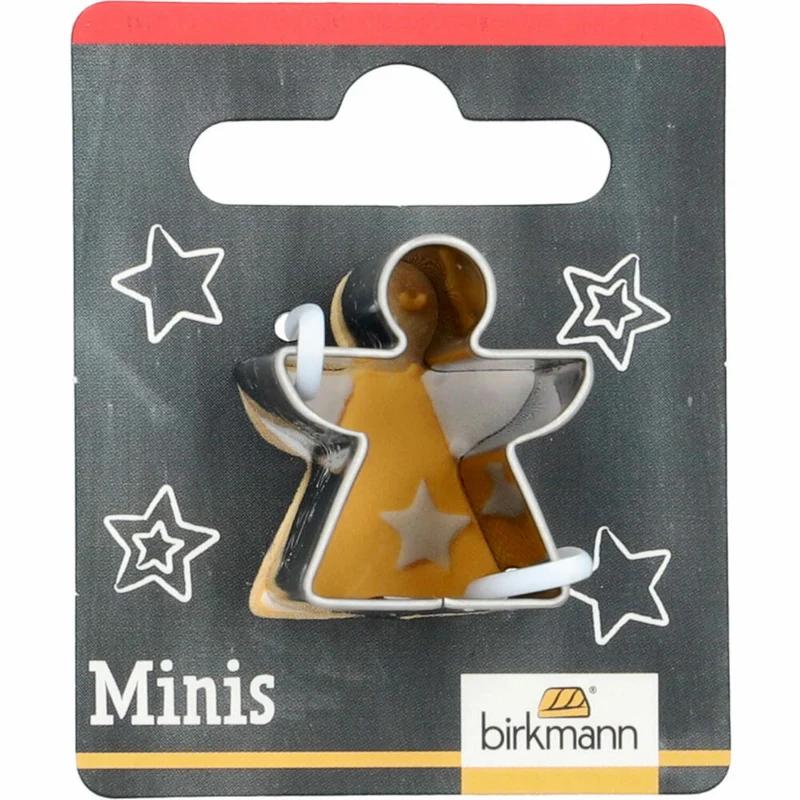 Birkmann Mini-Ausstechform Engel, Ausstecher, Plätzchenform, Keks, Plätzchen, Edelstahl, 2.7 cm, 152939