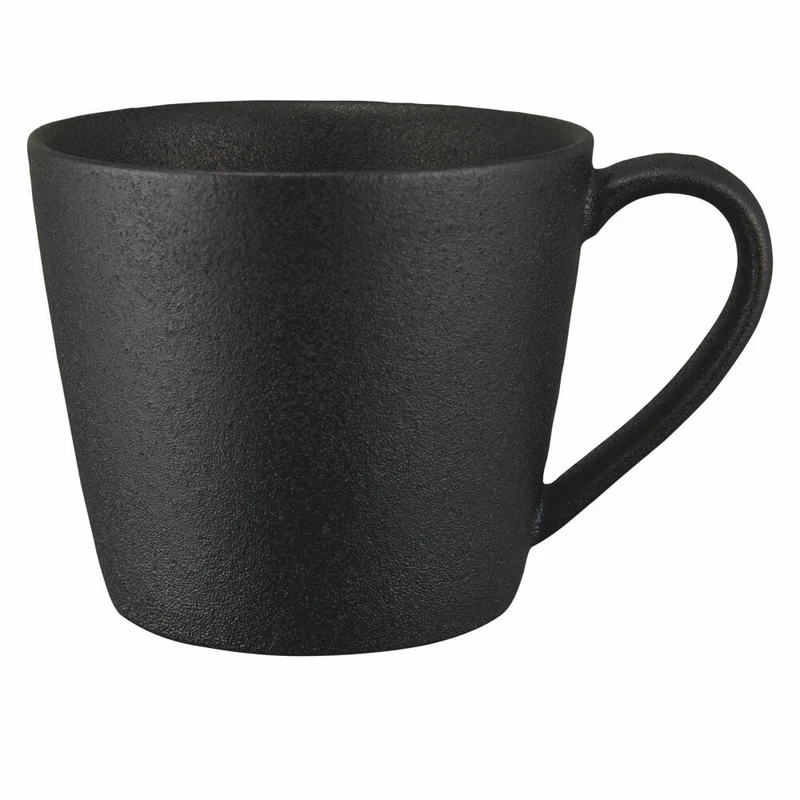 Maxwell & Williams Becher Caviar Black kegelförmig, Tasse, Porzellan, Schwarz, 420 ml, AX0594