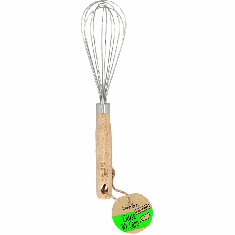 Birkmann Cause We Care Schneebesen, Rührbesen, Schlagbesen, Edelstahl / Buchenholz, 28 cm, 889217