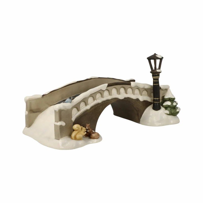 Goebel Figur Brücke zum Park, mit LED-Beleuchtung, Steingut, Bunt, 11.5 cm, 66704661
