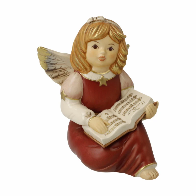 Goebel Engel Liederstunde, Dekofigur, Steingut, Bordeaux, 10 cm, 41651291