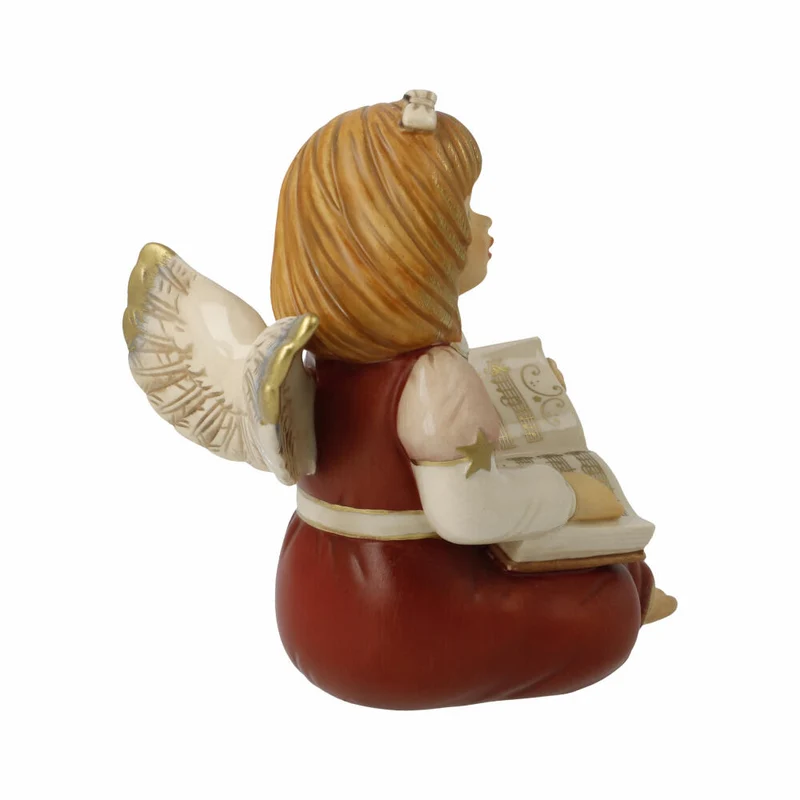 Goebel Engel Liederstunde, Dekofigur, Steingut, Bordeaux, 10 cm, 41651291