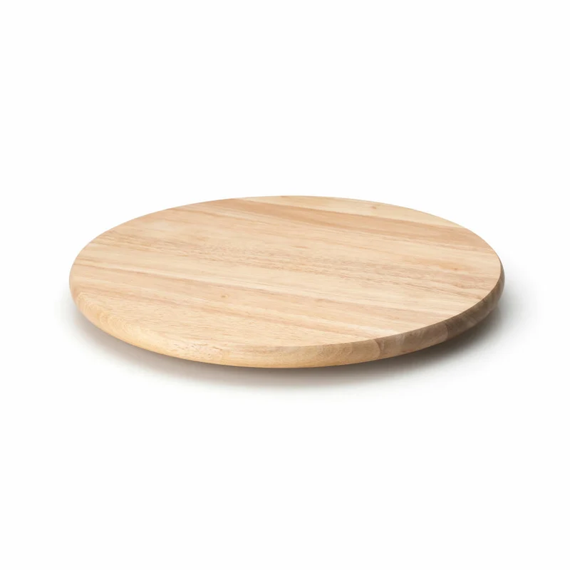 Continenta SALTO Drehplatte, Drehteller, Servierplatte, Käseplatte, Gummibaumholz, Ø 35 cm, 3017