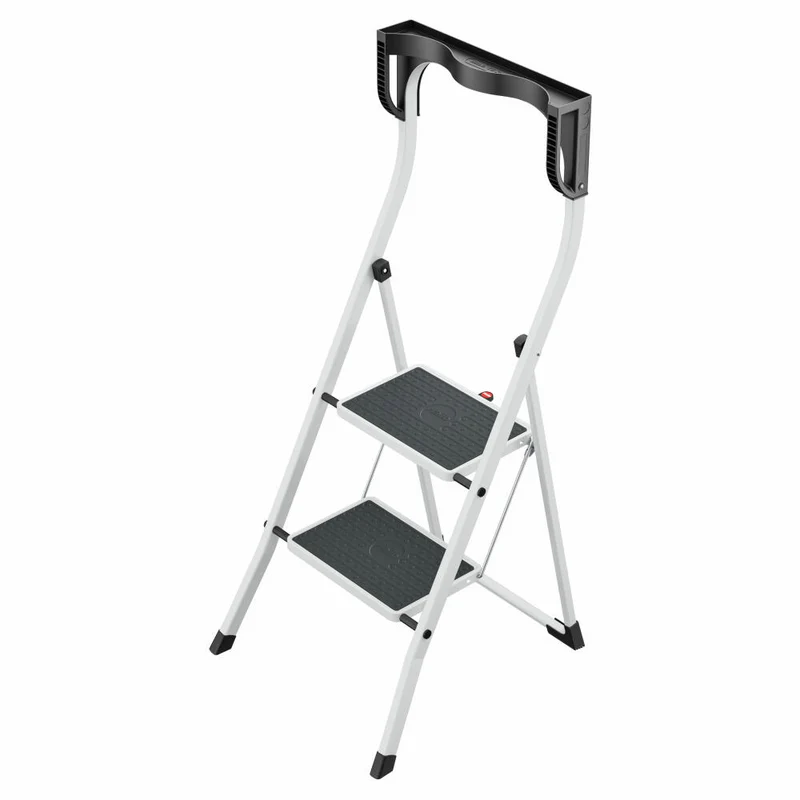 Hailo Trittleiter K75 ComfortLine, Klappleiter, Leiter, 2 Stufen, Aluminium, 4342-300