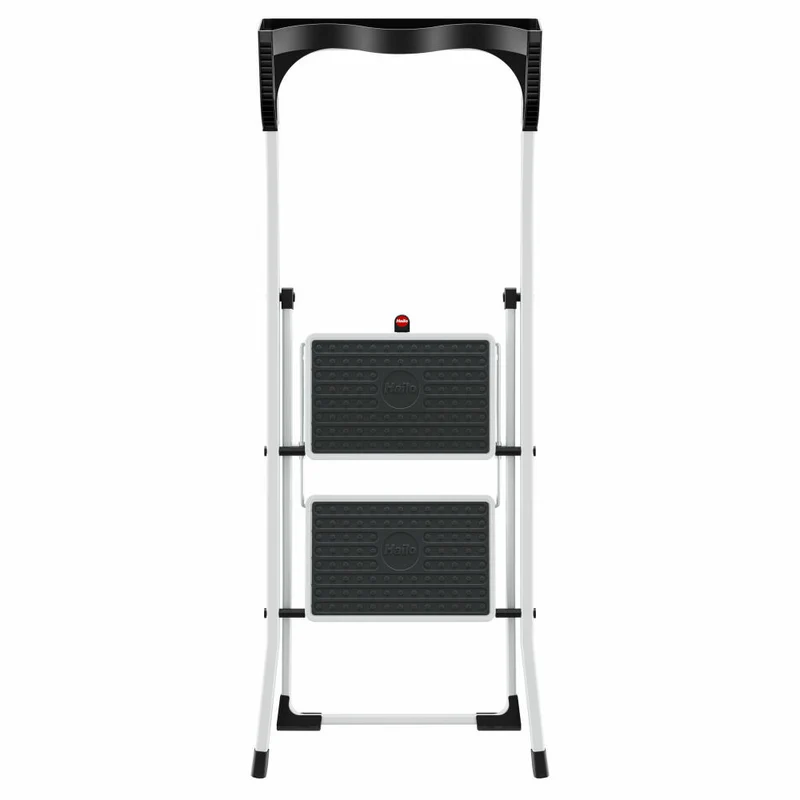 Hailo Trittleiter K75 ComfortLine, Klappleiter, Leiter, 2 Stufen, Aluminium, 4342-300