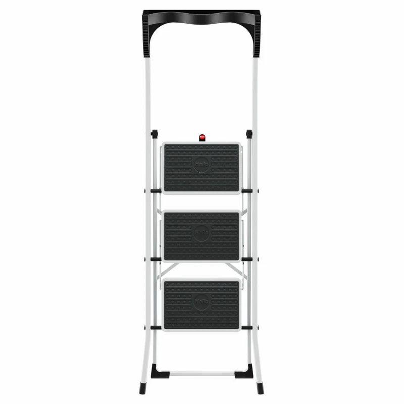 Hailo Trittleiter K75 ComfortLine, Klappleiter, Leiter, 3 Stufen, Aluminium, 4343-300