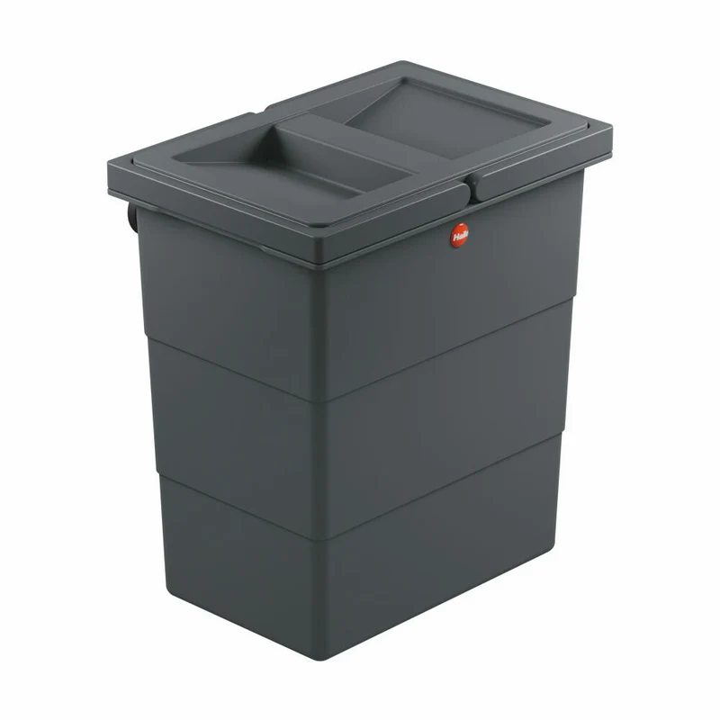 Hailo FlexBox S, Mülleimer, Abfalleimer, Outdoor geeignet, Kunststoff, Anthrazit, 7 L, 0420-100