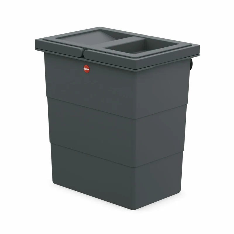 Hailo FlexBox S, Mülleimer, Abfalleimer, Outdoor geeignet, Kunststoff, Anthrazit, 7 L, 0420-100