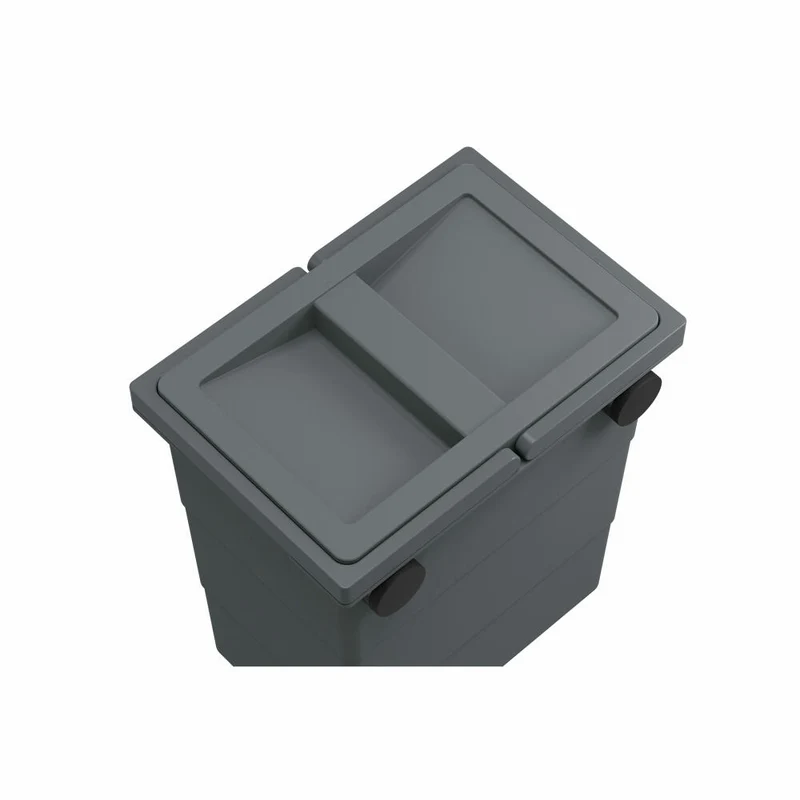 Hailo FlexBox S, Mülleimer, Abfalleimer, Outdoor geeignet, Kunststoff, Anthrazit, 7 L, 0420-100