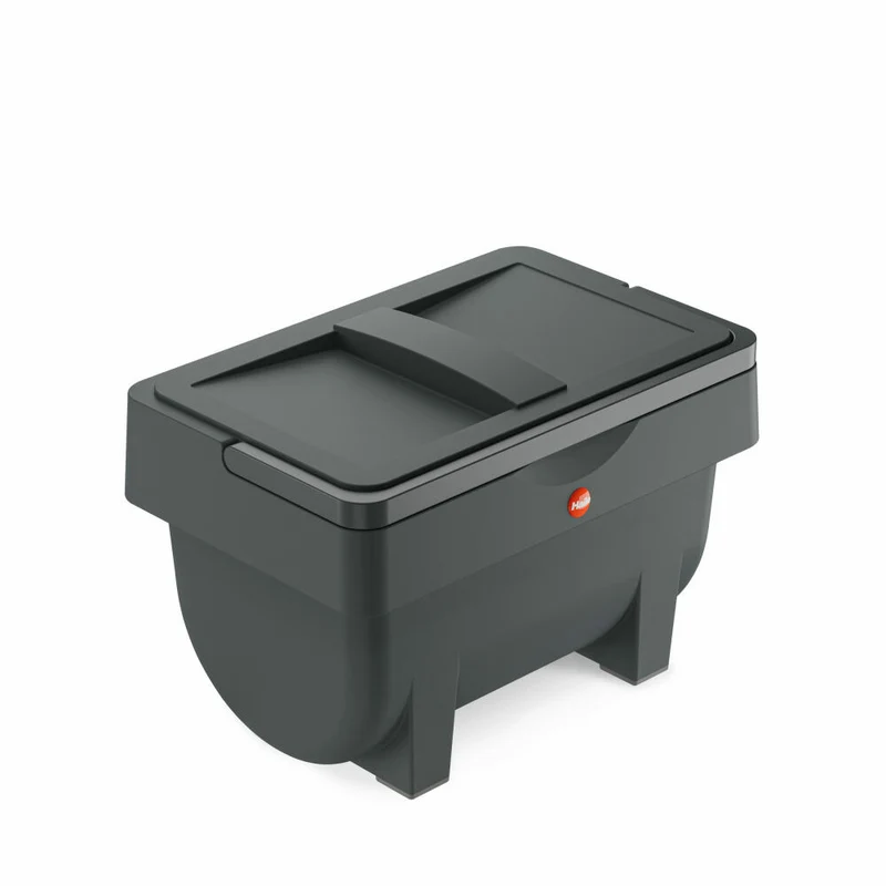 Hailo Öko Mini, Mülleimer, Abfalleimer, Kompostmülleimer, Vorratsbehälter, Kunststoff, Anthrazit, 4 L, 0430-010