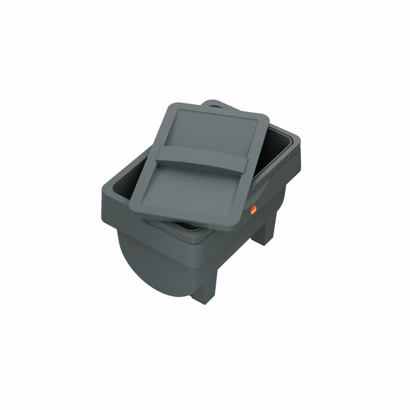 Hailo Öko Mini, Mülleimer, Abfalleimer, Kompostmülleimer, Vorratsbehälter, Kunststoff, Anthrazit, 4 L, 0430-010