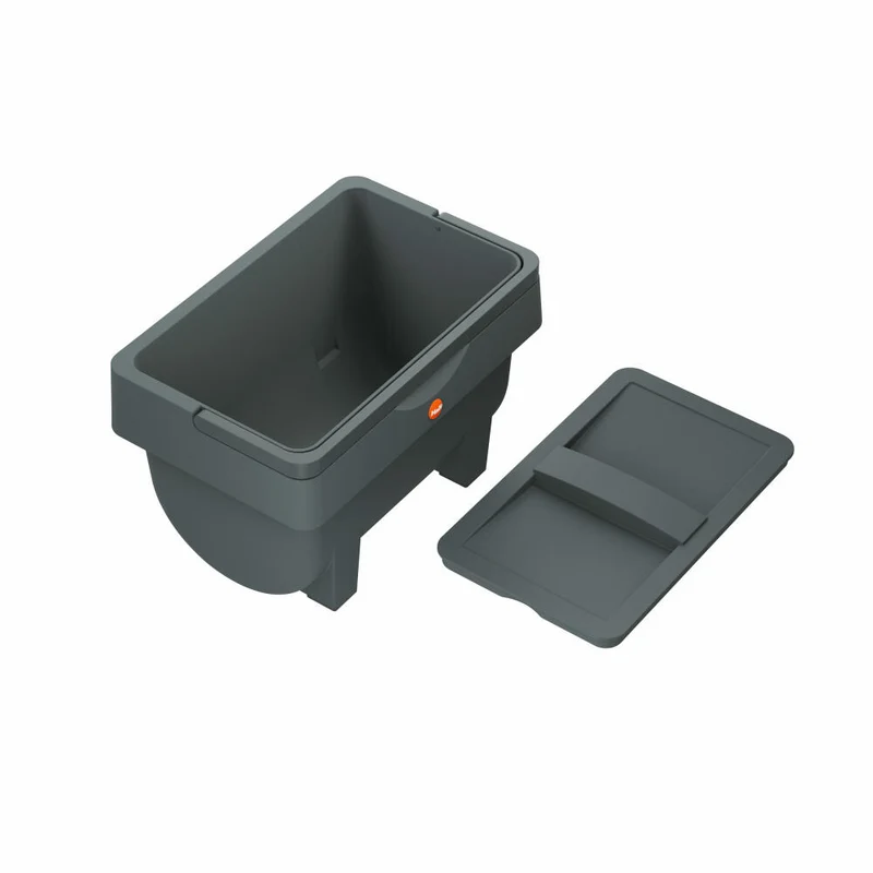 Hailo Öko Mini, Mülleimer, Abfalleimer, Kompostmülleimer, Vorratsbehälter, Kunststoff, Anthrazit, 4 L, 0430-010