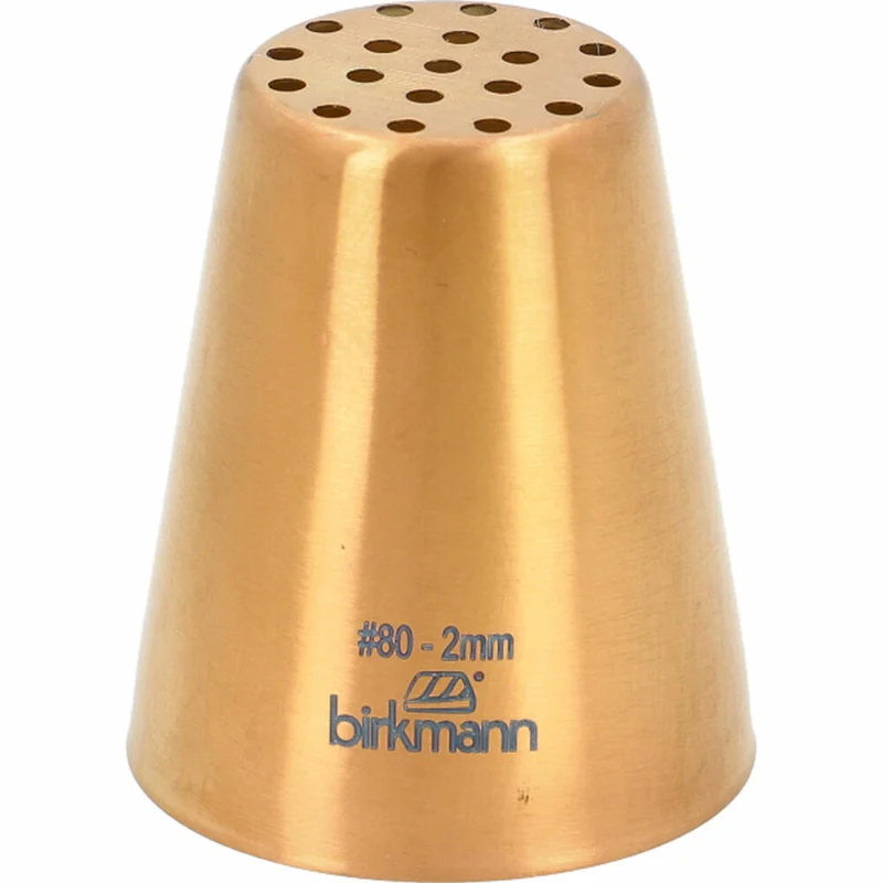 Birkmann Spaghettitülle Nr.80, Spritztülle, Garniertülle, Backzubehör, Edelstahl, Kupferfarben, Ø 2 mm, 409132