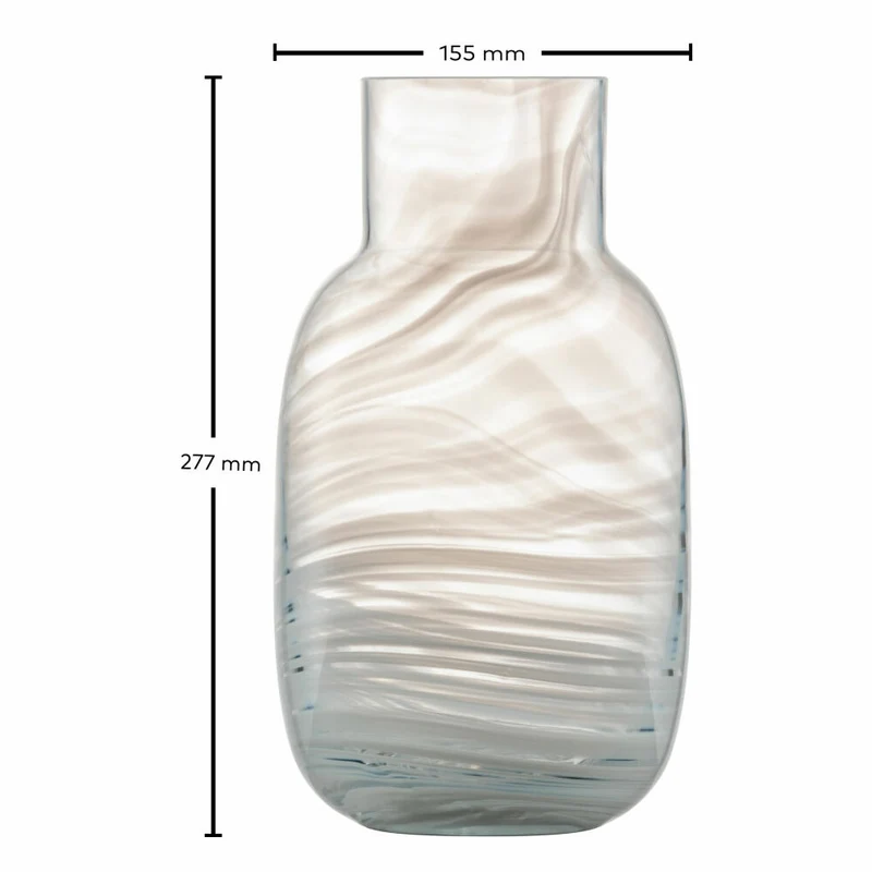 Zwiesel Glas Handmade Vase Snow Waters L, Kristallglas, Weiß, 123433