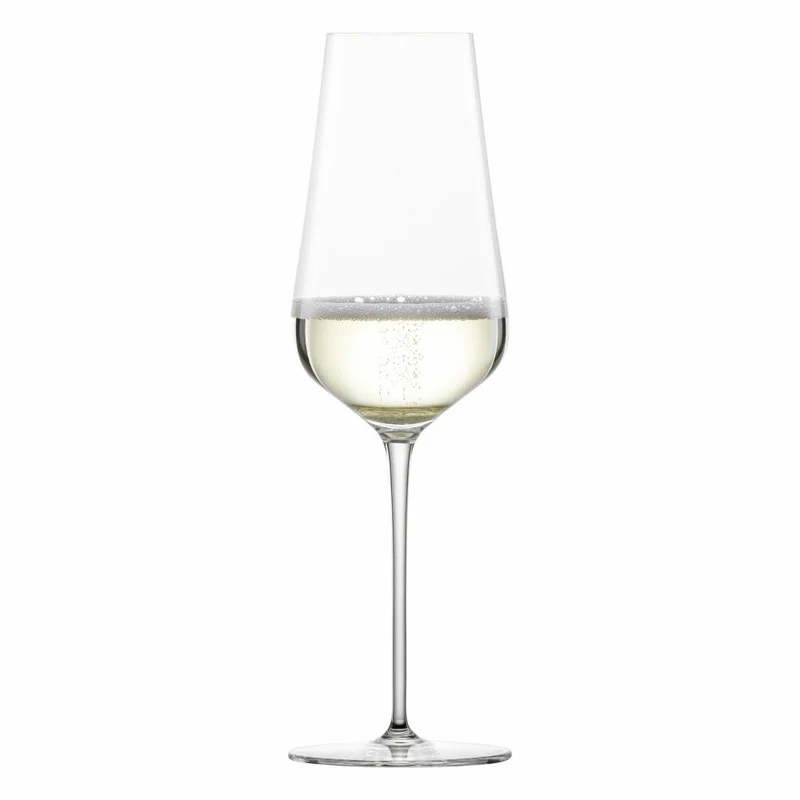 Zwiesel Glas Hybrid Champagnerglas Duo 2er Set mit Moussierpunkt, Kristallglas, Transparent, 378 ml, 123474