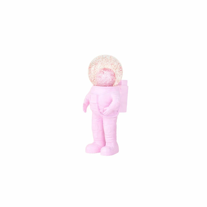 Donkey Products Summerglobe The Astronauts Small, Glitzerkugel, Schneekugel, Glas / Polyresin, Pink, 13 cm, 360021