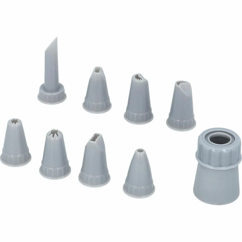 Birkmann Bakers Best Spritzbeutel-Set, 10-tlg., Spritztüllen, Garniertüllen, Backzubehör, 424098