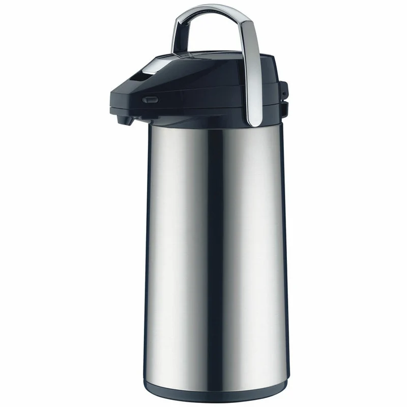alfi Isolierkanne Isolier Getränkespender, Kanne, Pumpkanne, Edelstahl Poliert, 2.2 Liter, 0987000220