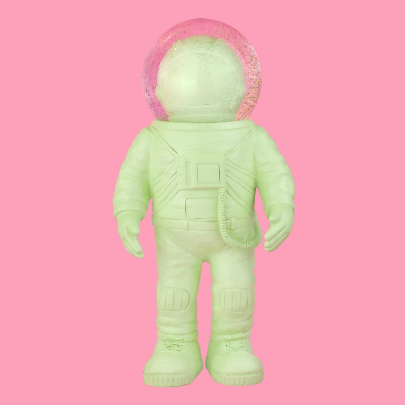 Donkey Products Summerglobe The Astronauts Giant, Glitzerkugel, Schneekugel, Glas / Polyresin, Grün, 30 cm, 360027