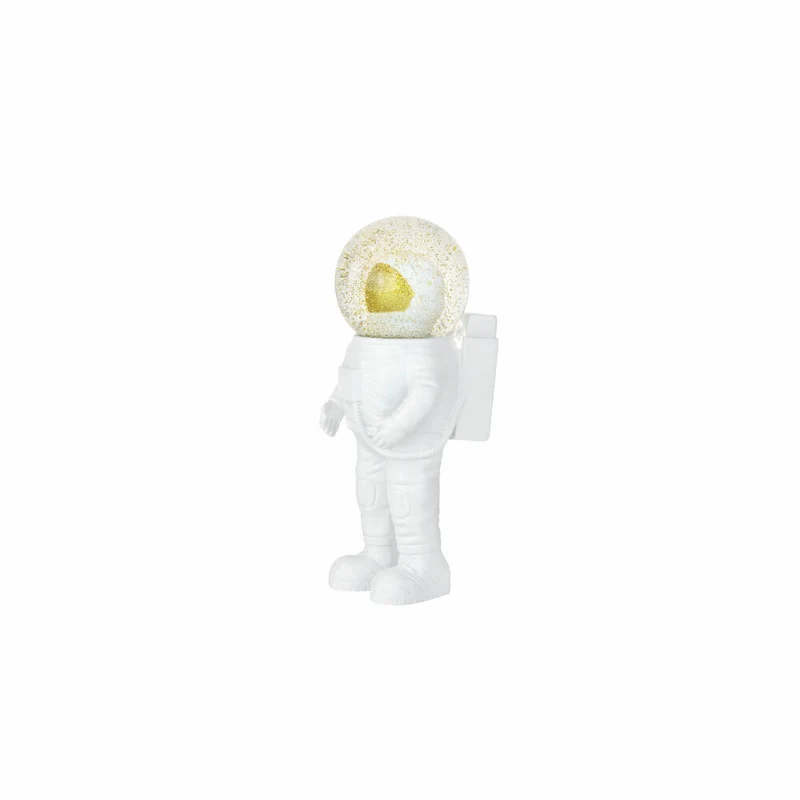 Donkey Products Summerglobe The Astronauts Small, Glitzerkugel, Schneekugel, Glas / Polyresin, Weiß, 13 cm, 360029