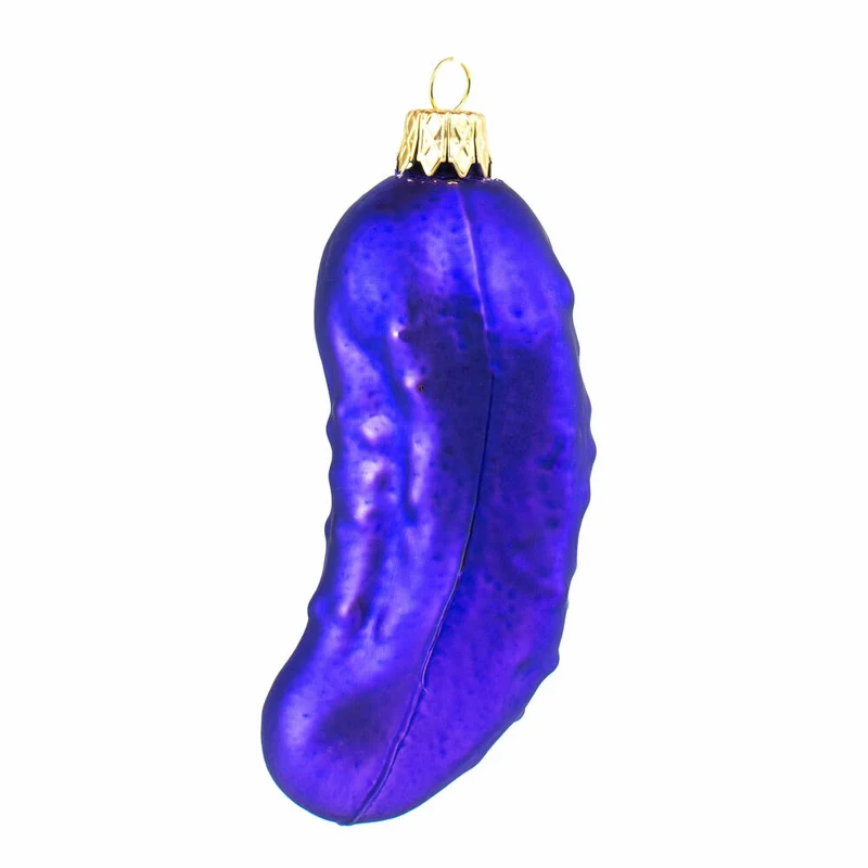 Donkey Products Christbaumschmuck Weihnachtsgurke, Baumschmuck, Deko, Glas, Blau, 3 x 3 x 11 cm, 300987