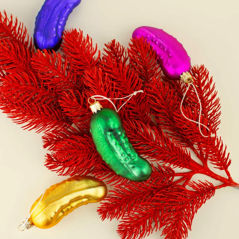 Donkey Products Christbaumschmuck Weihnachtsgurke, Baumschmuck, Deko, Glas, Blau, 3 x 3 x 11 cm, 300987