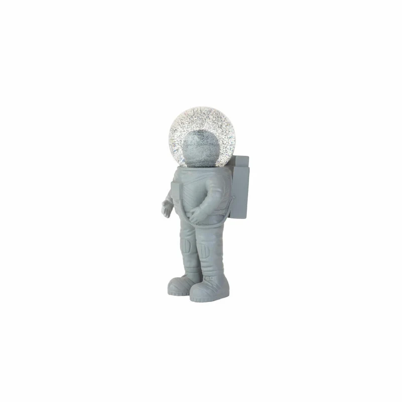 Donkey Products Summerglobe The Astronauts Small, Glitzerkugel, Schneekugel, Glas / Polyresin, Grau, 13 cm, 360020