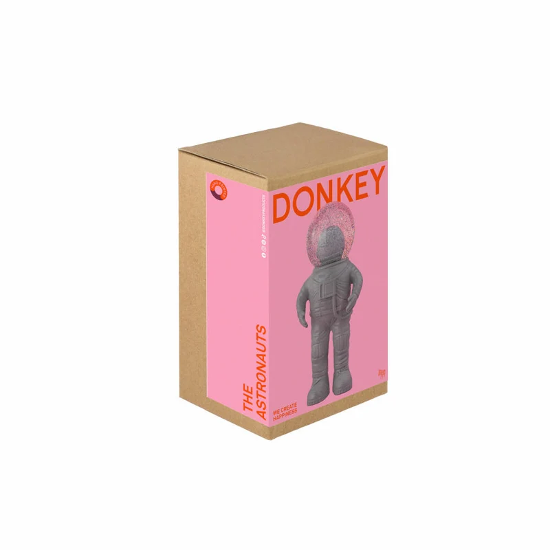 Donkey Products Summerglobe The Astronauts Small, Glitzerkugel, Schneekugel, Glas / Polyresin, Grau, 13 cm, 360020