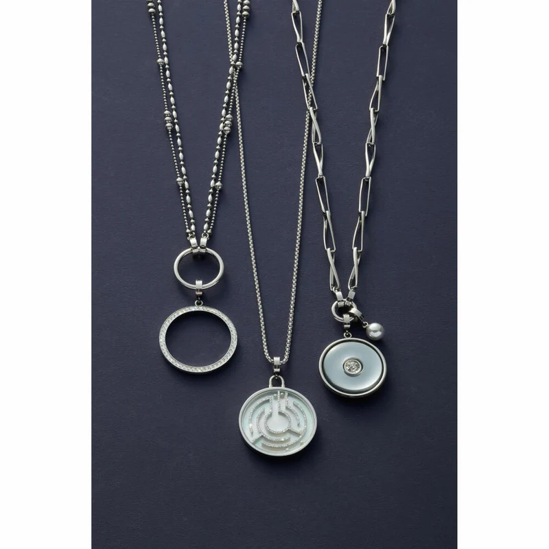 Leonardo Jewels Halskette 80 Joy, Kette, Schmuckkette, Modeschmuck, Edelstahl, Glasperlen, 024366