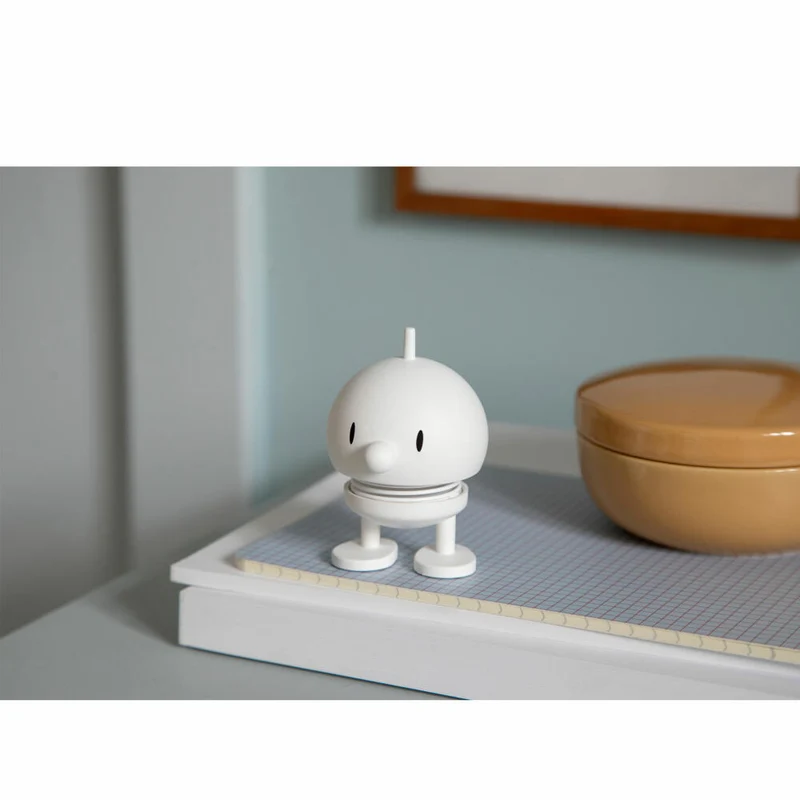 Hoptimist Dekofigur Soft Bumble S White, Wackelfigur, ABS-Kunststoff, Weiß, 7.6 cm, 32356