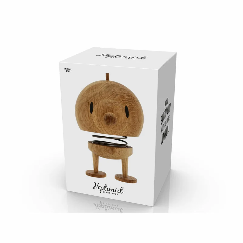 Hoptimist Dekofigur Bumble XL Oak, Wackelfigur, Holz, Braun, 23 cm, 34342
