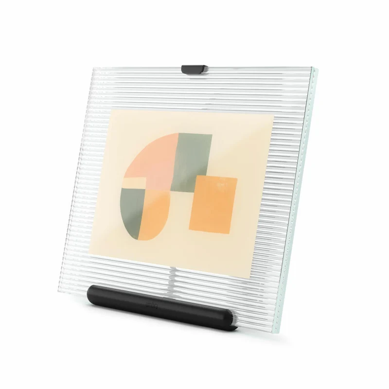 Umbra Bilderrahmen Flute, Fotorahmen, Zink, Glas, Schwarz, 10x15 oder 13x18 cm, 1021416-040