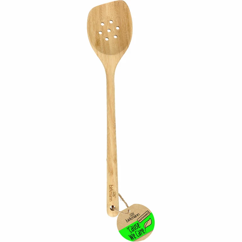 Birkmann Cause We Care Pfannenwender mit Loch, Bratwender, Kochbesteck, Bambus, 33 x 7 cm, 889316