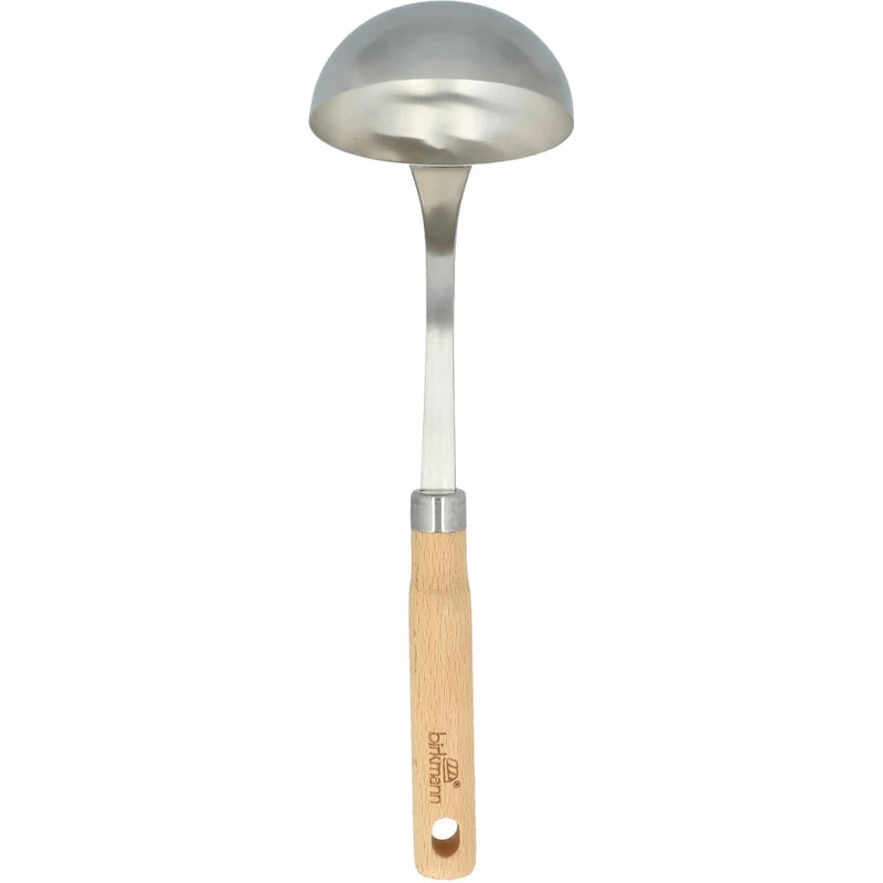 Birkmann Cause We Care Suppenkelle, Groß, Schöpfkelle, Schöpflöffel, Edelstahl / Buchenholz, 31 x 9 cm, 889347