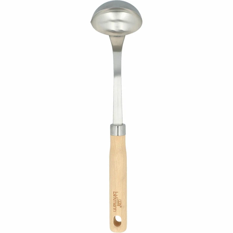 Birkmann Cause We Care Suppenkelle, Klein, Schöpfkelle, Schöpflöffel, Edelstahl / Buchenholz, 29 x 6.5 cm, 889354