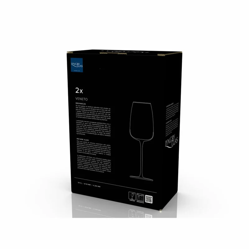 Lyngby Glas Rotweinglas Veneto 2er Set, Weingläser, Glas, Transparent, 540 ml, 31514