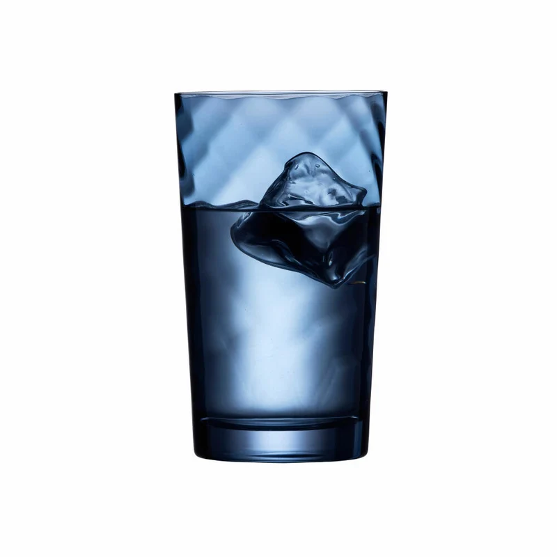Lyngby Glas Highball-Glas Vienna 4er Set, Longdrinkgläser, Glas, Blau, 450 ml, 31720