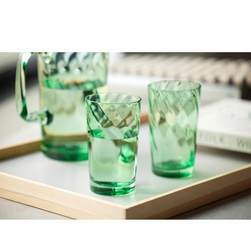 Lyngby Glas Highball-Glas Vienna 4er Set, Longdrinkgläser, Glas, Grün, 450 ml, 31721