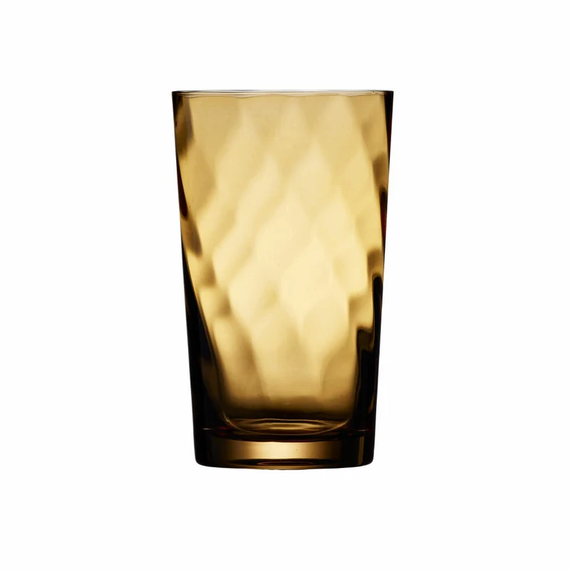 Lyngby Glas Highball-Glas Vienna Amber 4er Set, Longdrinkgläser, Glas, Braun, 450 ml, 31722