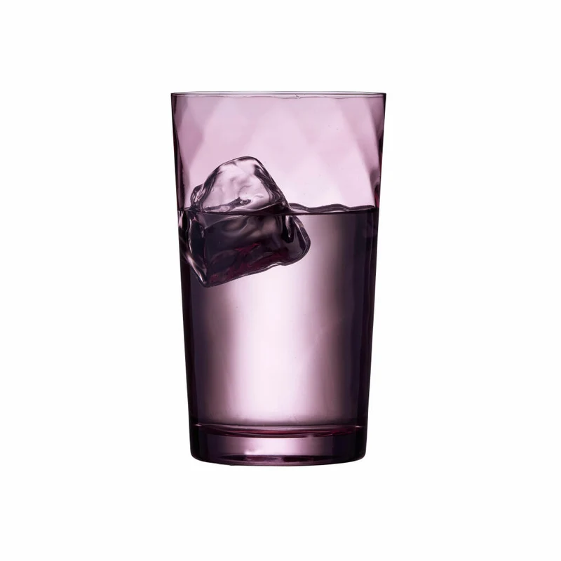 Lyngby Glas Highball-Glas Vienna Purple 4er Set, Longdrinkgläser, Glas, Lila, 450 ml, 31723