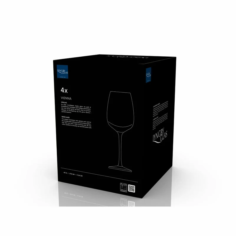 Lyngby Glas Weinglas Vienna 4er Set, Stielgläser, Glas, Grün, 530 ml, 31727