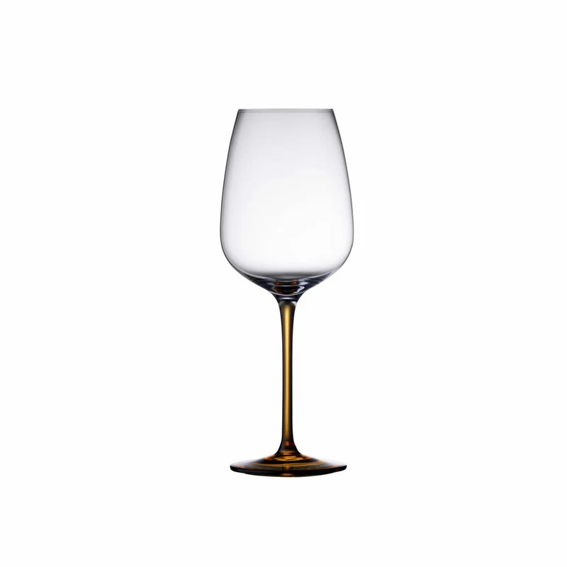 Lyngby Glas Weinglas Vienna Amber 4er Set, Stielgläser, Glas, Braun, 530 ml, 31728