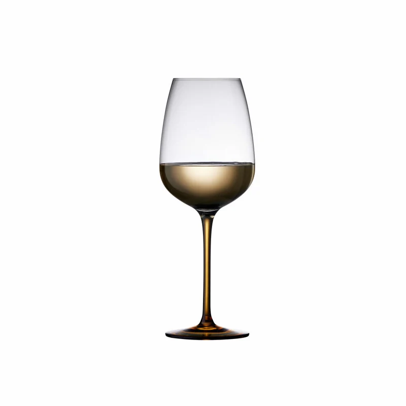 Lyngby Glas Weinglas Vienna Amber 4er Set, Stielgläser, Glas, Braun, 530 ml, 31728