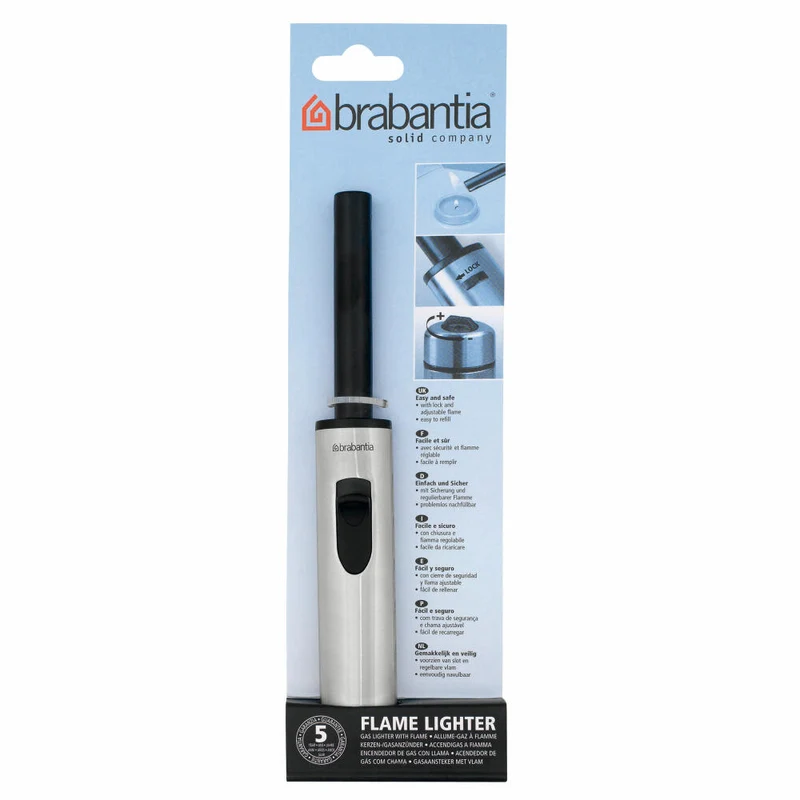 Brabantia Kerzenanzünder Profile, Feuerzeug, Gasanzünder, Küchenfeuerzeug, Edelstahl, 366246