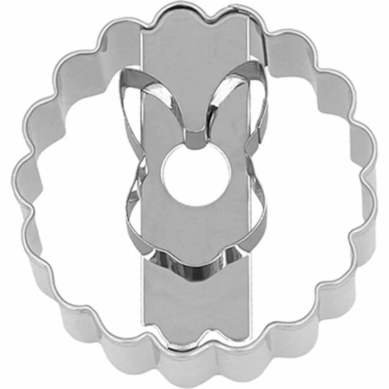Birkmann Ausstechform Linzer Hase, Ausstecher, Plätzchenform, Keks, Plätzchen, Edelstahl, 5 cm, 199958