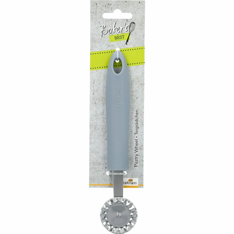 Birkmann Bakers Best Teigrädchen, Teigschneider, Teigrad, Teigtaschenrad, Edelstahl / Kunststoff, 20 cm, 424326