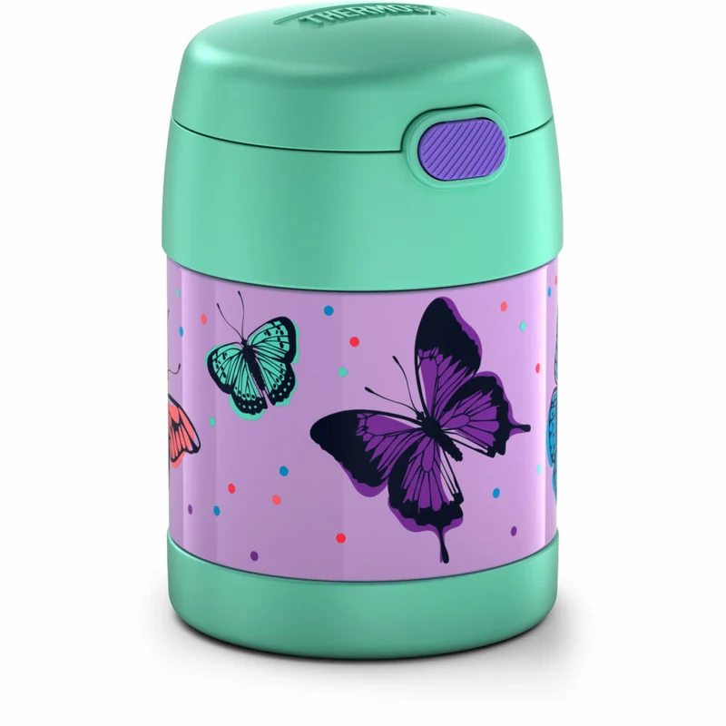 THERMOS Isolier-Speisegefäß kids FUNTAINER FOOD JAR, Speisebehälter, Thermobehälter, Edelstahl, Butterflies, 300 ml, 4110401030