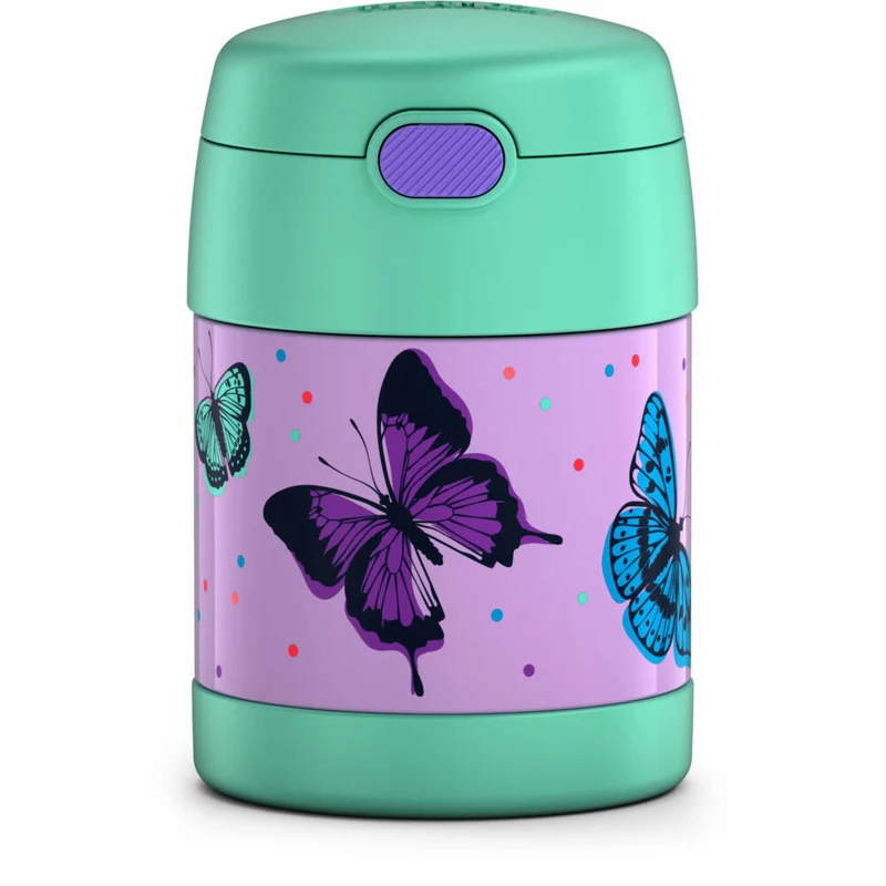 THERMOS Isolier-Speisegefäß kids FUNTAINER FOOD JAR, Speisebehälter, Thermobehälter, Edelstahl, Butterflies, 300 ml, 4110401030