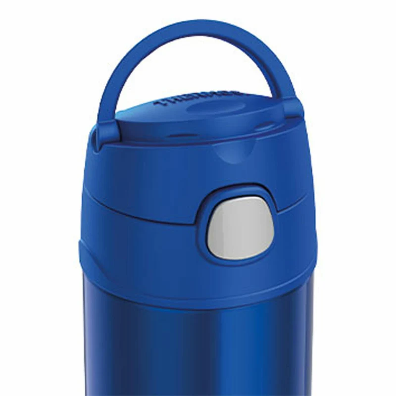 THERMOS Isolier-Trinkflasche kids FUNTAINER STRAW BOTTLE, Thermosflasche, Flasche, Edelstahl, Navy, 350 ml, 4113342035